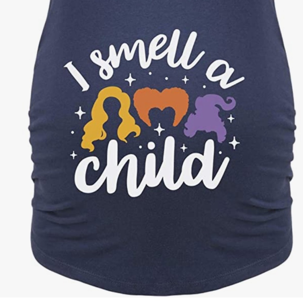 🎃 Maternity Hocus Pocus Halloween tshirt “I smell a child” EUC XXL 🎃